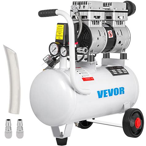 VEVOR Air Compressor 5.5 Gallon Ultra Quiet Oil-free Air Compressor 25L Tank Silent Air ...