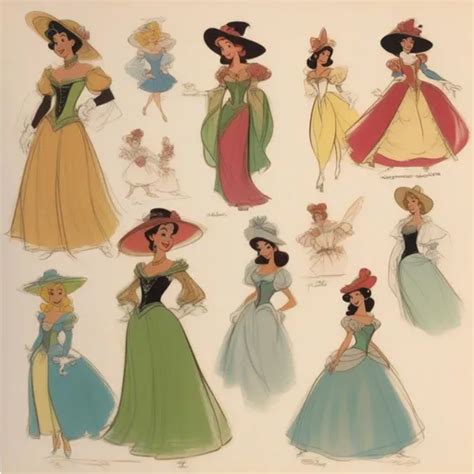 original disney character concept art