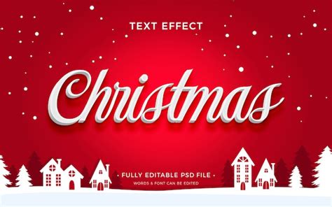 Premium PSD Christmas Text Effect