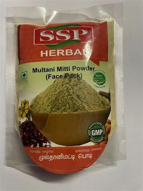 100g Herbal Multani Mitti Powder Dry Skin Packaging Size 100 Gm At