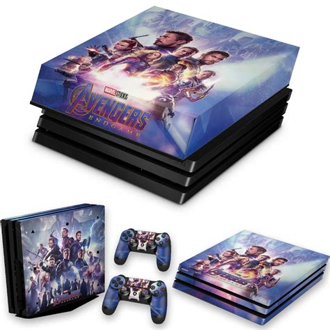 Kit Ps4 Pro Skin E Capa Anti Poeira Vingadores Ultimato Endgame Pop Arte Skins