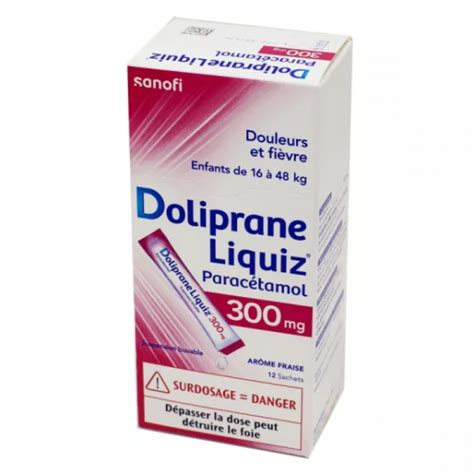 Doliprane Liquiz Mg Sans Sucre Suspension Buvable Boite De Sachets