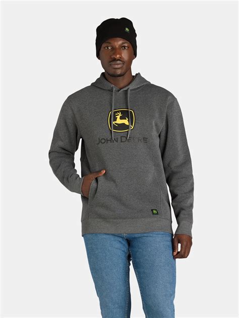 John Deere Mens Work Hoodie With Beanie Sizes S Xl