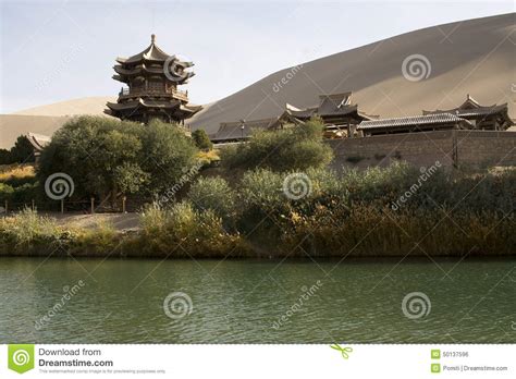 Chinese Temple In Desert Stock Photo Image Of Barren 50137596