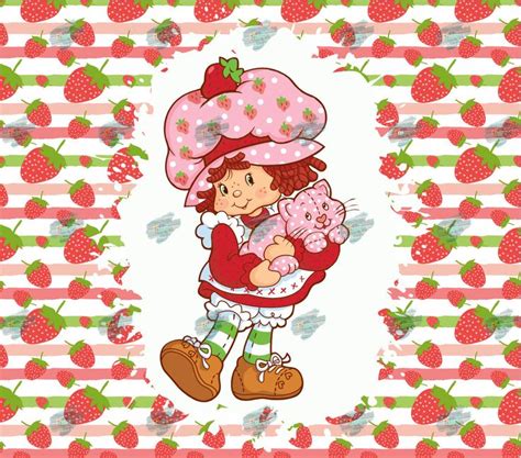 Strawberry Shortcake Tumbler Sublimation Transfer Oz Strawberry