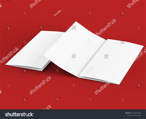 Open Trifold Brochure A4 Format Mockup3d Stock Illustration 1450018904