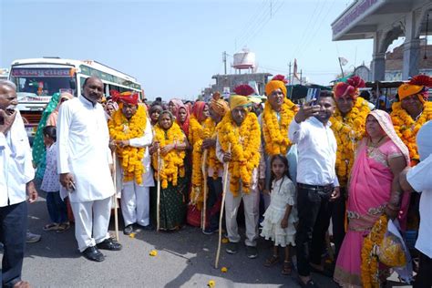 A Procession Was Taken Out For The Villagers Who Returned After The