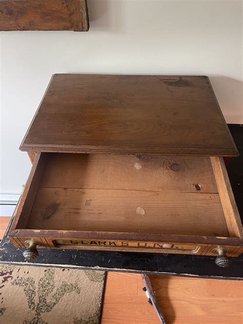 Antique Clarks Spool Cabinet With Glass Labels Etsy