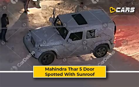 Mahindra Thar 5 Door Spotted Again With A Sunroof