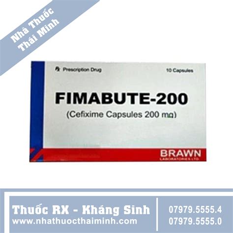 Thuốc Fimabute 200mg Điều trị nhiễm khuẩn 1 vỉ x 10 viên Nhà