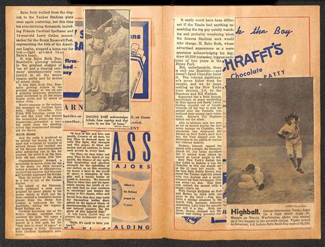 Lot Detail RARE Babe Ruth Day Yankees Score Card Ticket Stub W