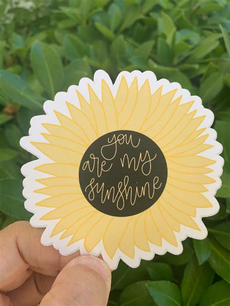 You Are My Sunshine Sunflower Sticker Etsy