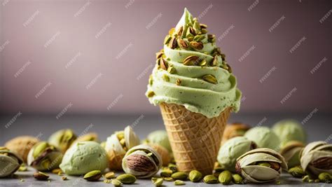 Premium Photo Delicious Pistachio Gelato Ice Cream Is A Creamy Smooth And Flavorful Frozen