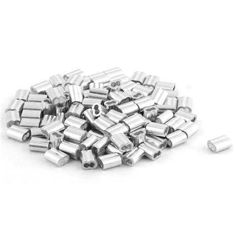 Uxcell Aluminum Ferrules Sleeves Fittings Clamps 95 X 5mm 100pcs For