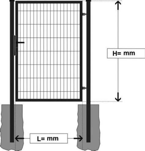 Furtka Uniwersalna Panelowa RAL 7016 Furtki Ogrodzeniowe Ogrodzenia