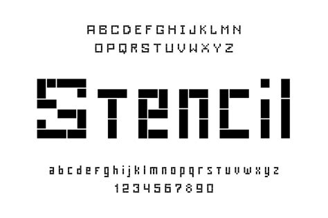 Stencil Font – MasterBundles