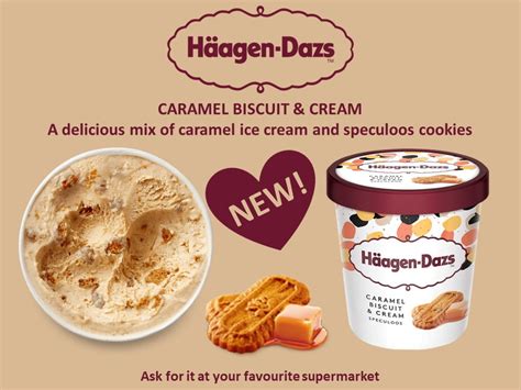 Haagen Dazs Caramel Biscuit And Cream Ice Cream Pint Ml