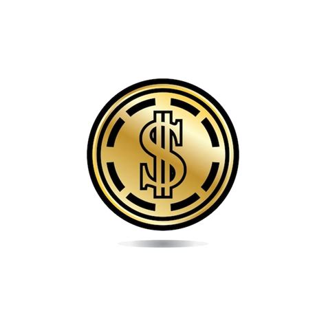 Premium Vector Gold Coin With Dollar Sign Illustration Vector Dollar