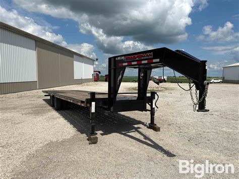 2015 Trailerman 30 Gooseneck Ta Flatbed Trailer Whydraulic Dovetail