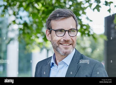 Smiling Mature Businessman Outdoors Stock Photo Alamy