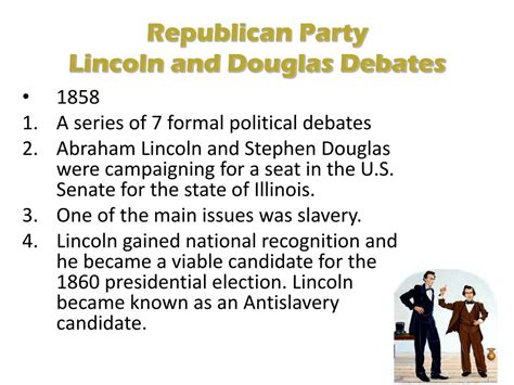 PPT The Lincoln Douglas Debates And The Election Of 1860 PowerPoint