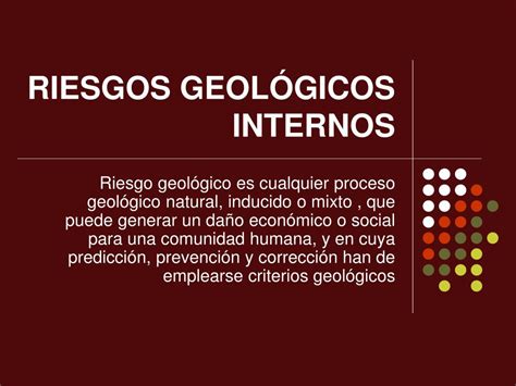 PPT RIESGOS GEOLÓGICOS INTERNOS PowerPoint Presentation free