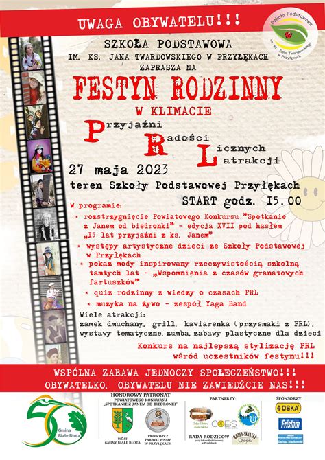 ZAPRASZAMY NA FESTYN RODZINNY W KLIMACIE PRL Szkoła Podstawowa im