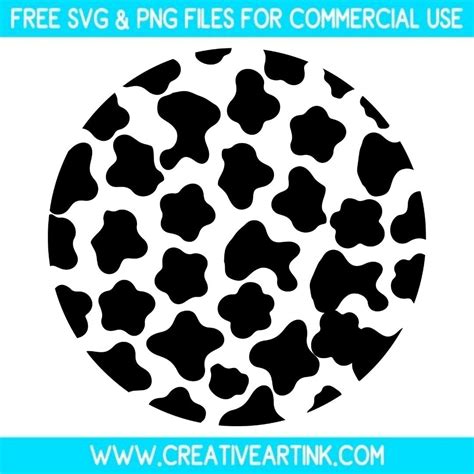 Circle Cow Print Svg Free Svg Creativeartink