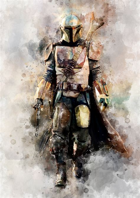 Mandalorian Poster, Star Wars Wall Art, Star Wars Decor, Star Wars Art ...