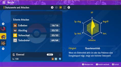 PVP Shiny Eisenrad 6IV LVL 100 Pokemon Karmesin Purpur Violet