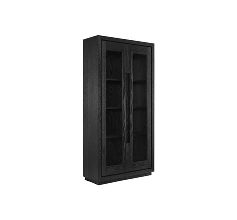 Hunter Glass Cabinet Black Newport