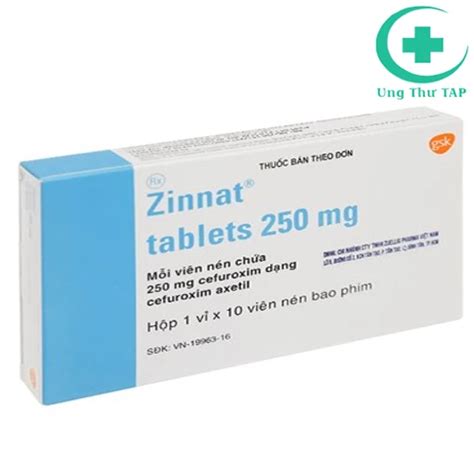 Zinnat Tab 250mg Thuốc điều Trị Nhiễm Khuẩn Da Và Mô Mềm