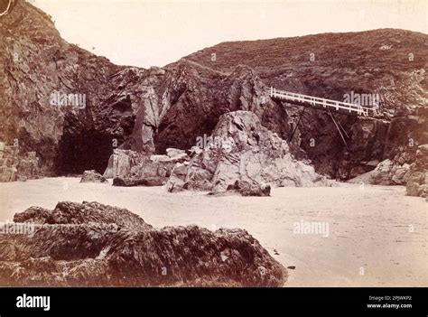 Plemont Caves Jersey Channel Islands Uk 1890s Stock Photo Alamy