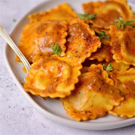 Lobster Ravioli With Creamy Cajun Butter Sauce Joy To The Food