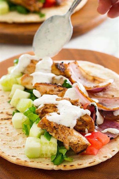 Chicken Shawarma With Yogurt Sauce