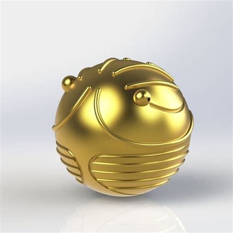 Download Stl File Harry Potter Golden Snitch • 3d Print Template • Cults