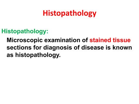 introduction to pathology, tissue processing. Histopathology and cytopathology techniques | PPT