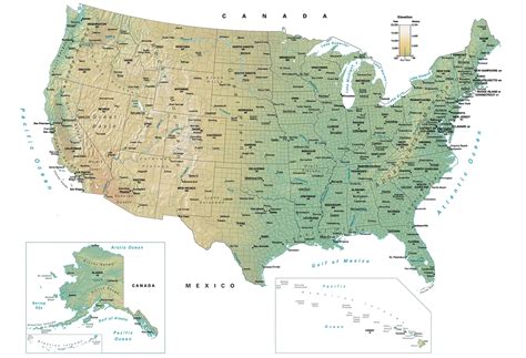 US Elevation Map and Hillshade - GIS Geography