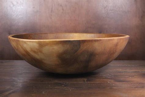 Large Vintage Wood Bowl 17 Inches Dough Bowl Primitive Wood Etsy