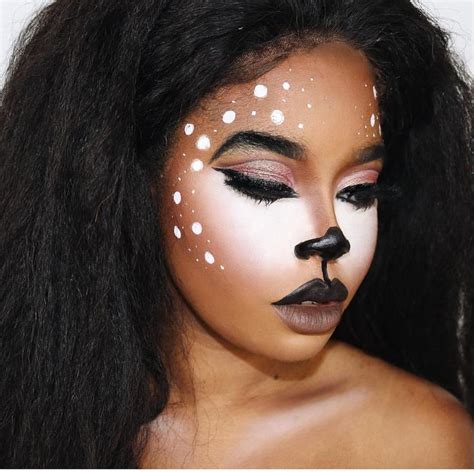 These Deer Makeup Looks Make A Last Minute Costume Easy Deer Makeup Deer Halloween Makeup