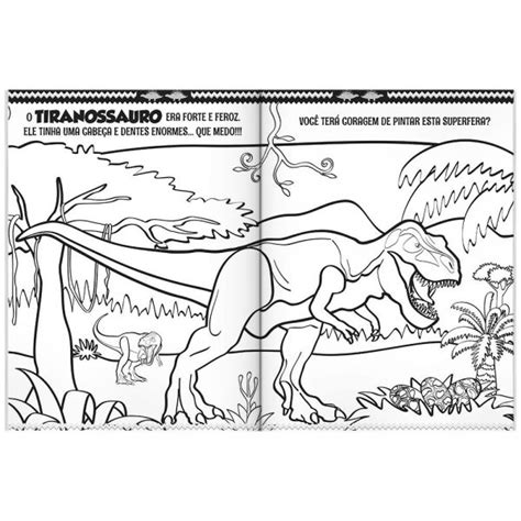 Livro Infantil Colorir Atividades Fantásticos Dinossauros