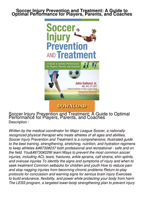 Ppt Pdfread Soccer Injury Prevention And Treatment A Guide To