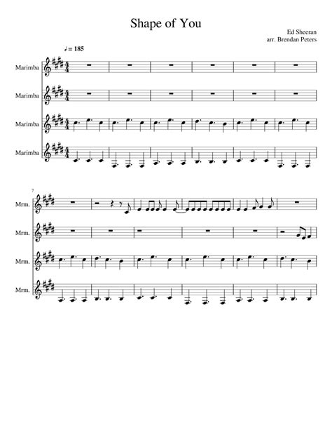 Shape Of You Sheet Music For Percussion Download Free In Pdf Or Midi