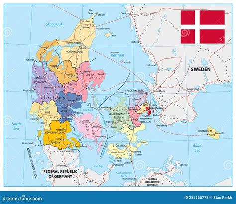 Mapa Pol Tico Edit Vel Altamente Detalhado Da Dinamarca Ilustra O Do