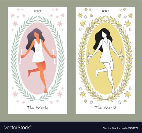 Major Arcana Tarot Cards Stylized Design Vector Image