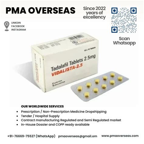 Vidalista Mg Tadalafil Tablet At Rs Stripe Erectile