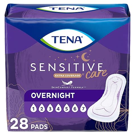 Tena Intimates Extra Coverage Overnight Pads 28 Count Shoprite