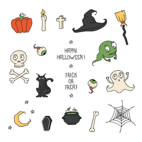 Halloween Frames Handdrawn Lettering Phrase Design Element For