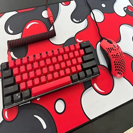 Kraken Keyboards DRIP XXL Red Black White Gaming Mouse Pad