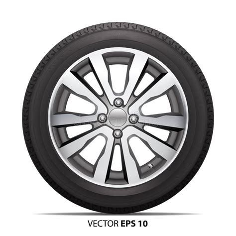 Aleaci N Radial Del Metal De La Rueda Del Neum Tico De Coche En Vector